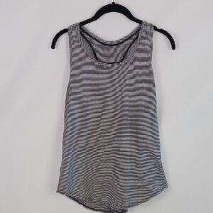 Lululemon Striped Black and White Tank Top.